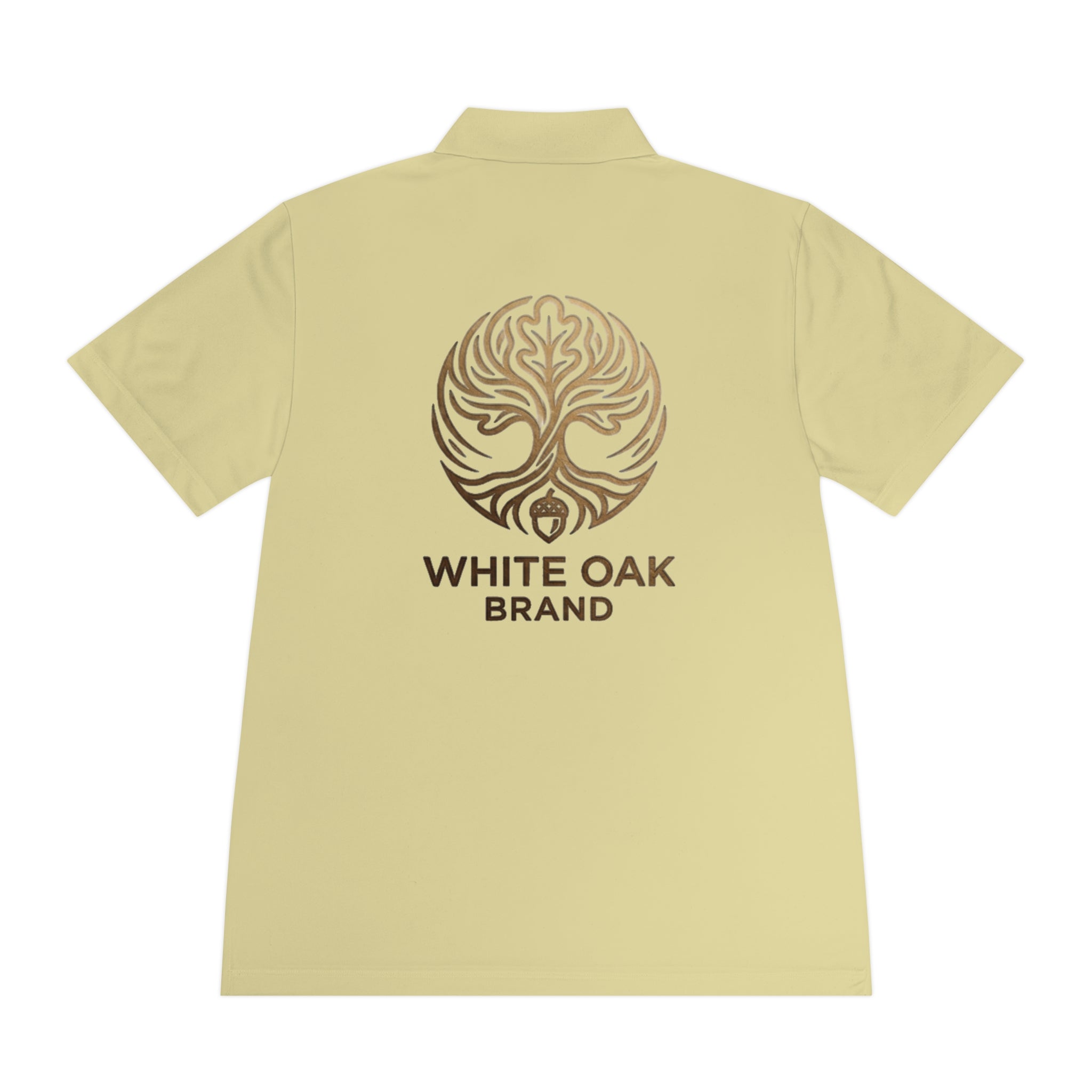 White Oak Brand Men's Polo — Embroidered Tree Logo Performance Shirt