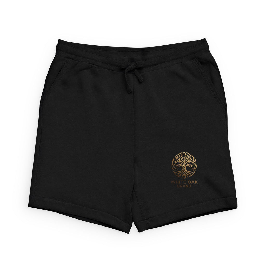 Tree of Life Black Sweatshorts — Minimal Gold Emblem Lounge Shorts