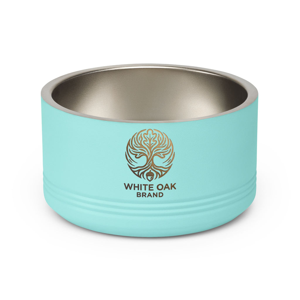 White Oak Brand Stainless Pet Bowl — 18oz Ceramic-Look Metal Dog & Cat Dish