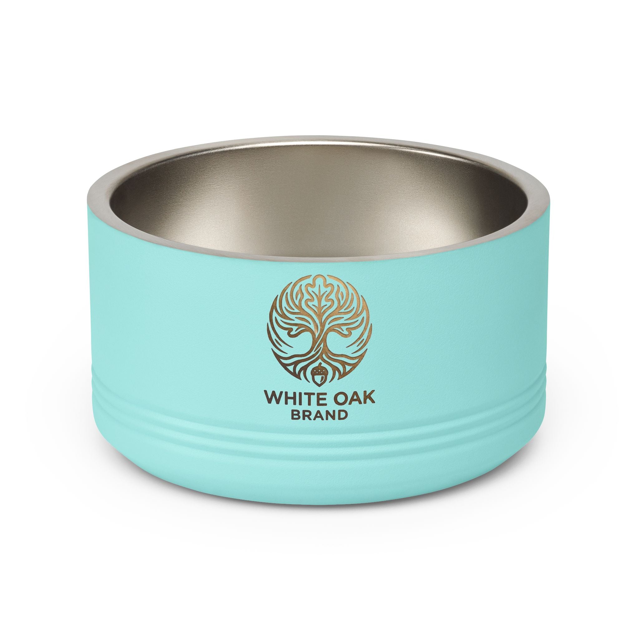 White Oak Brand Stainless Pet Bowl — 18oz Ceramic-Look Metal Dog & Cat Dish