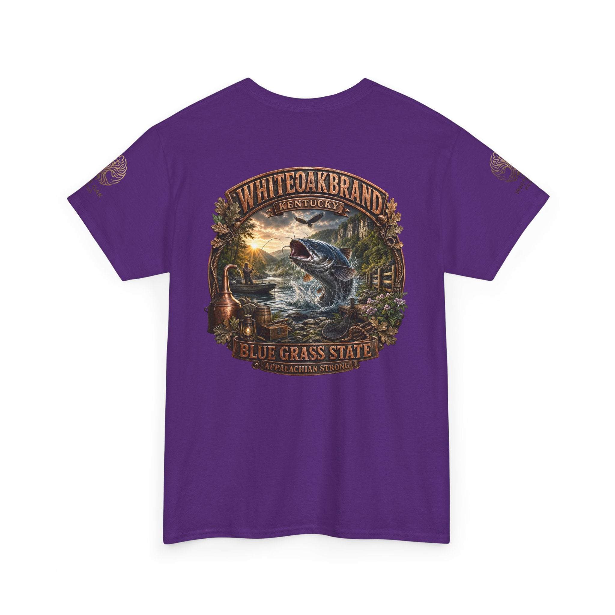 Fishing Graphic Tee — "White Oak Brand" Bluegrass State Catfish Shirt
