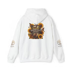 White Oak Brand Hoodie — Sunflowers, Fox & Rustic Nature Graphic