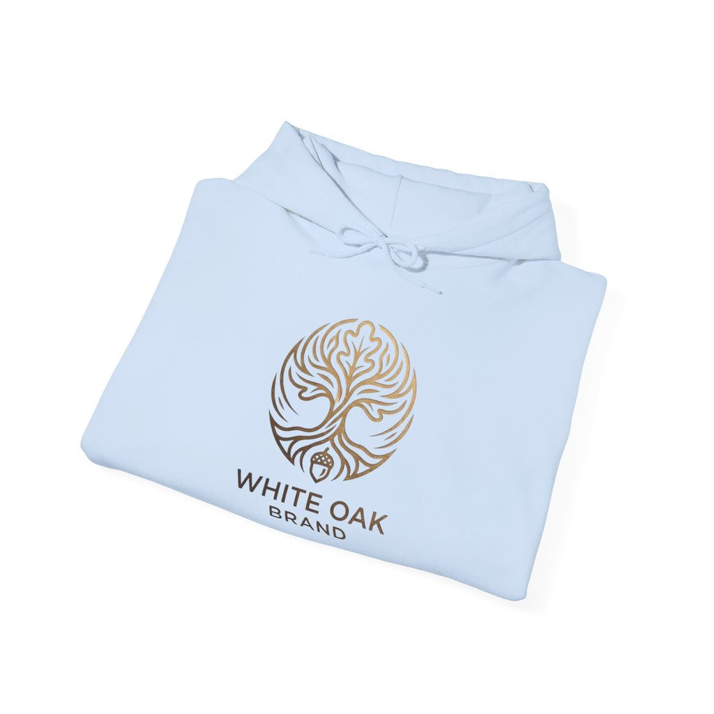 White Oak Brand Hoodie — Sunflowers, Fox & Rustic Nature Graphic