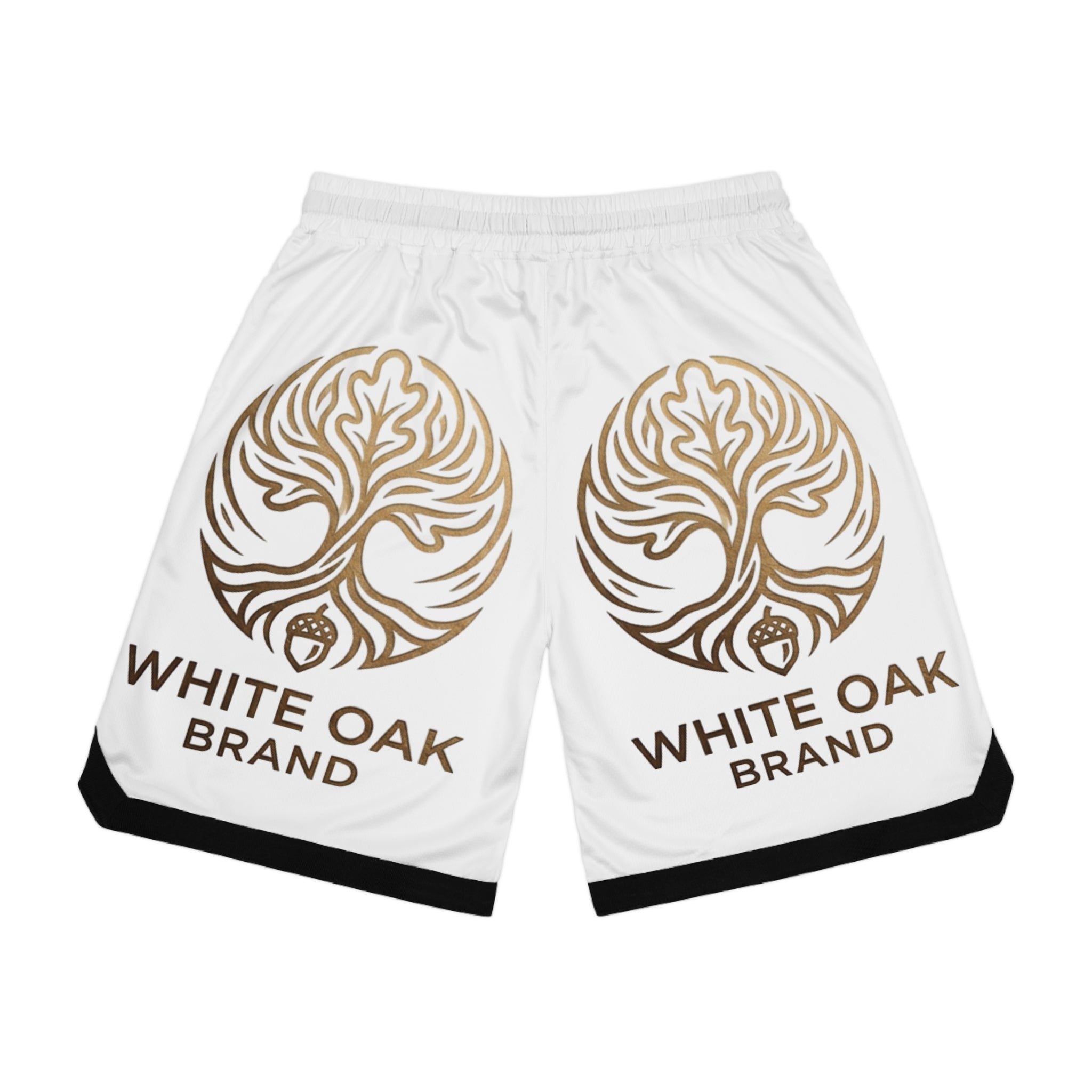 White Oak Brand Basketball Shorts — Logo Athletic Mesh Shorts