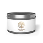 White Oak Tin Candle — Woodsy Aromatic Soy Candle in Travel Tin