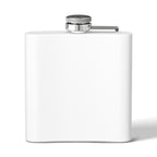 White Oak Brand 6oz Stainless Steel Flask — Engraved Oak Logo Hip Flask, Gift for Groomsmen & Outdoor Enthusiasts