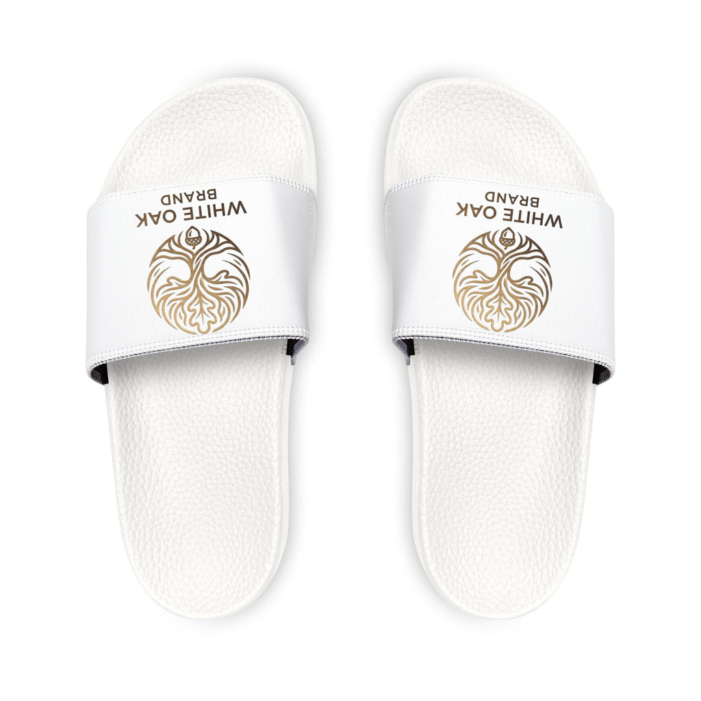 Youth Slide Sandals — White Oak Logo Removable-Strap Slides