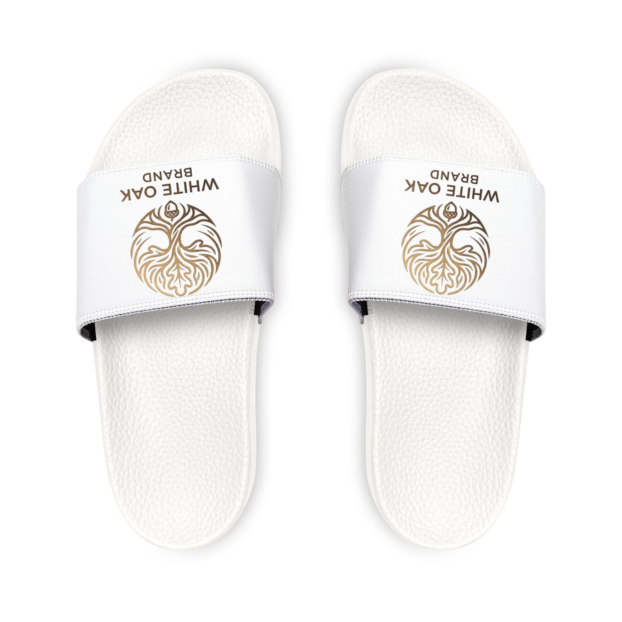 Youth Slide Sandals — White Oak Logo Removable-Strap Slides