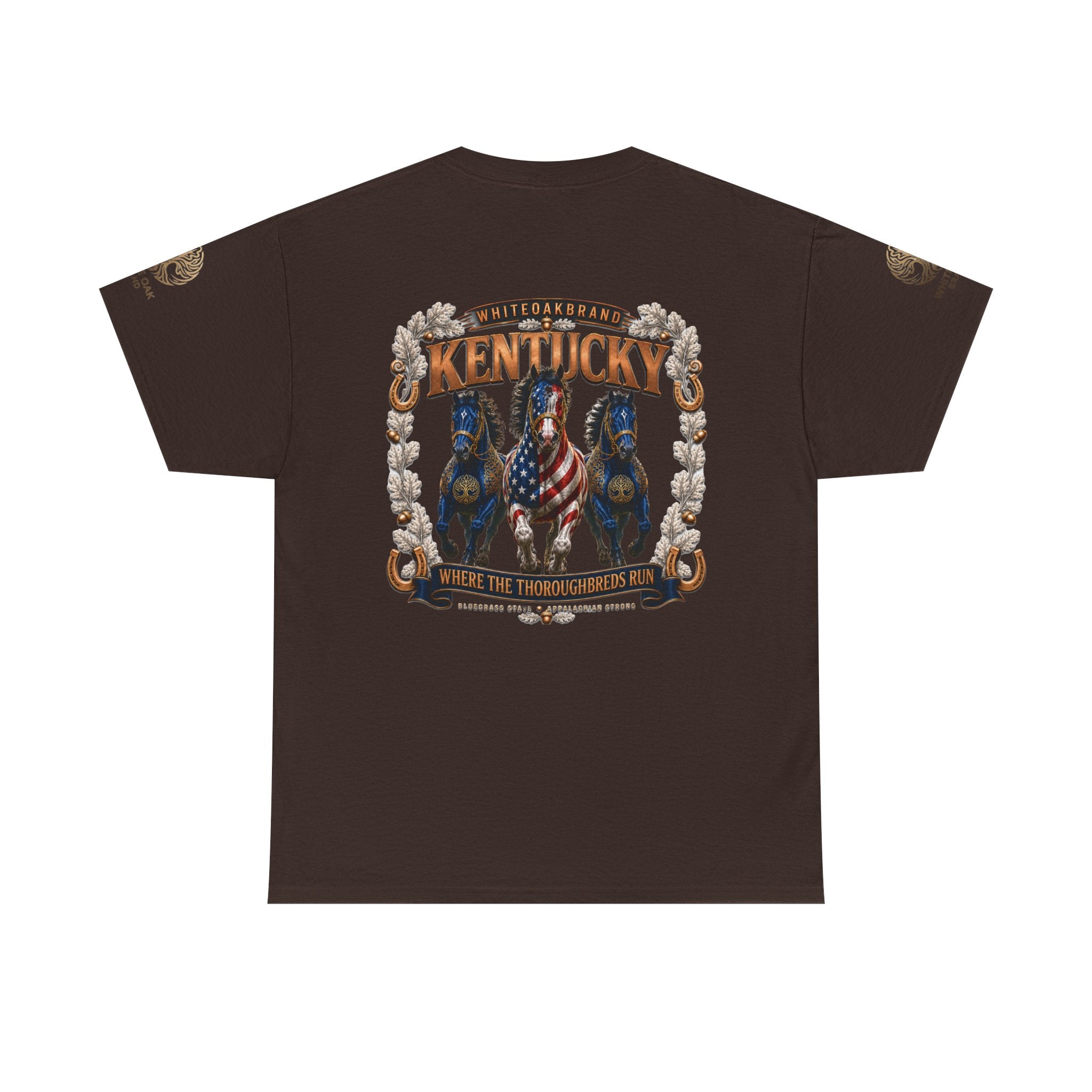 Kentucky Horse Team Graphic Tee — White Oak Bourbon Vintage-Style T-Shirt