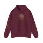 White Oak Brand Hoodie – Nature Logo Pullover with Scenic Back Emblem