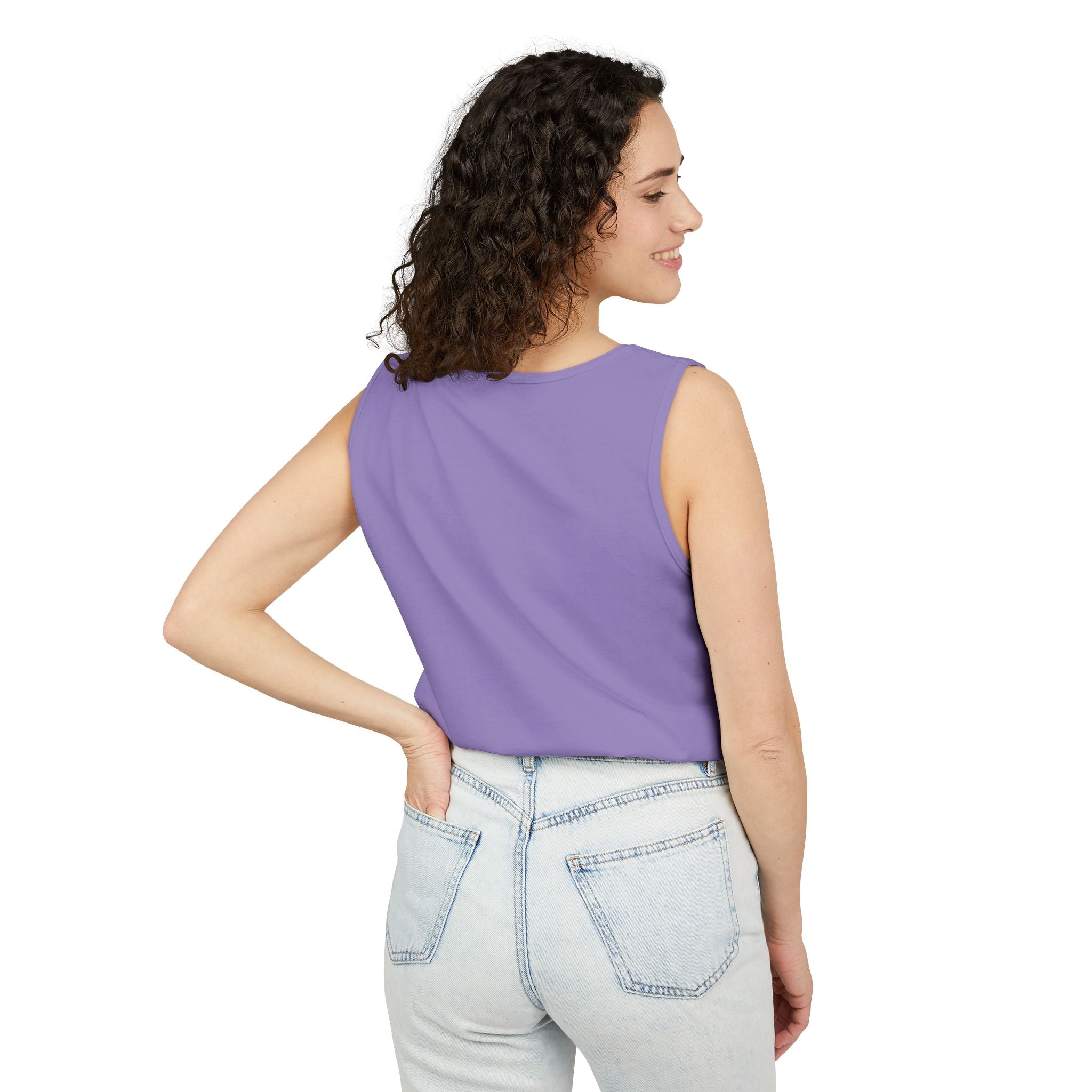 White Oak Brand Logo Tank Top — Minimal Tree Emblem Summer Tank