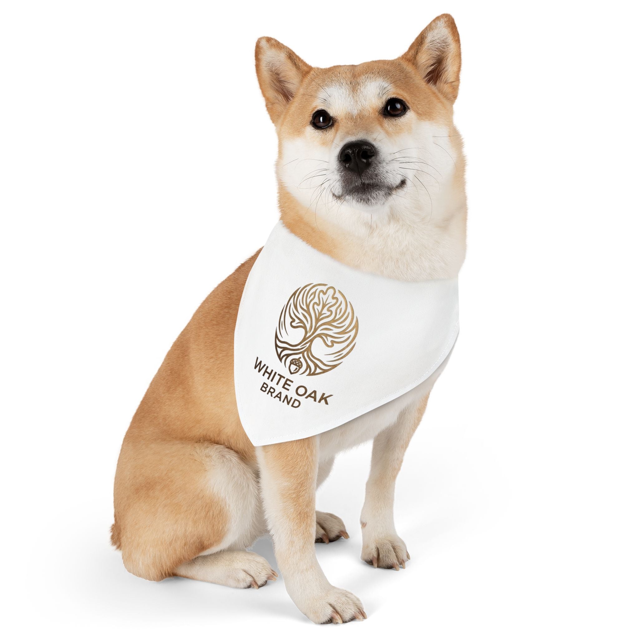White Oak Logo Pet Bandana Collar – Branded Dog & Cat Accessory