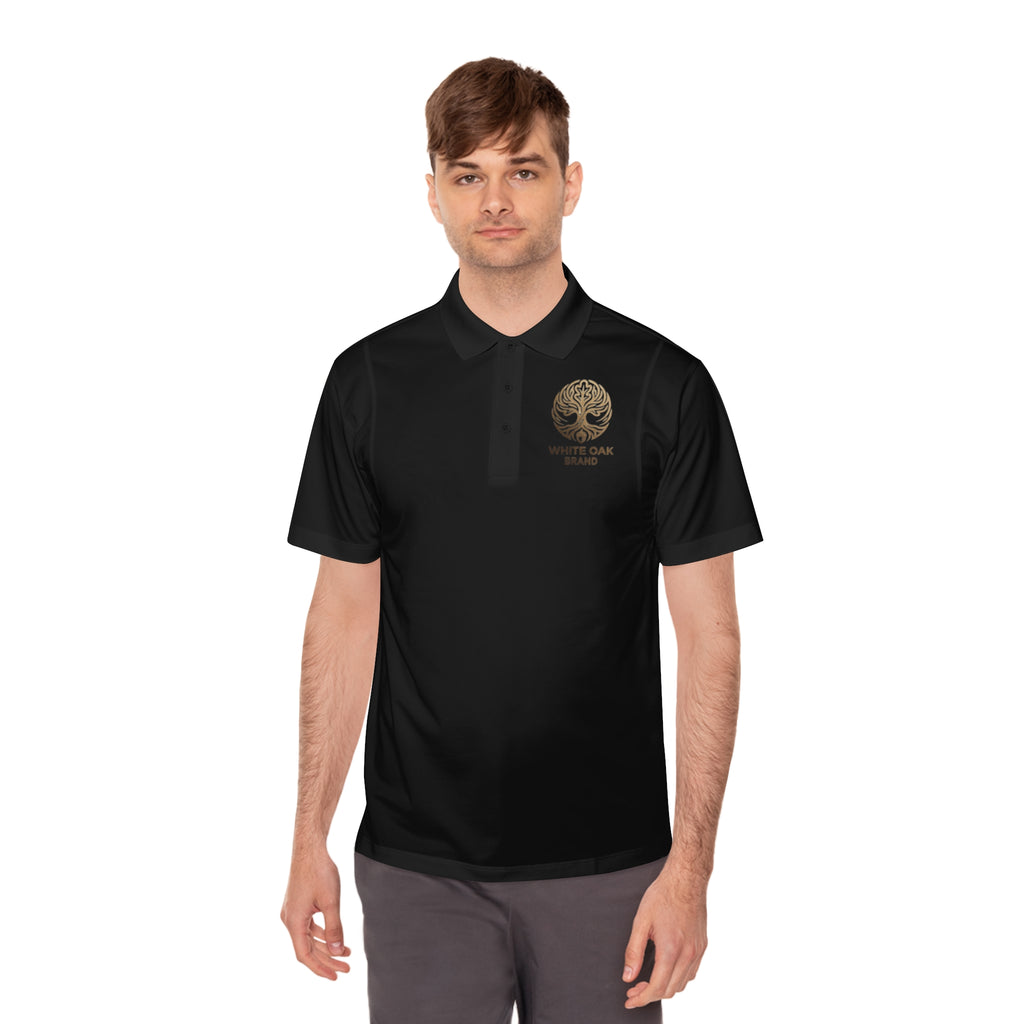 White Oak Brand Men's Polo — Embroidered Tree Logo Performance Shirt