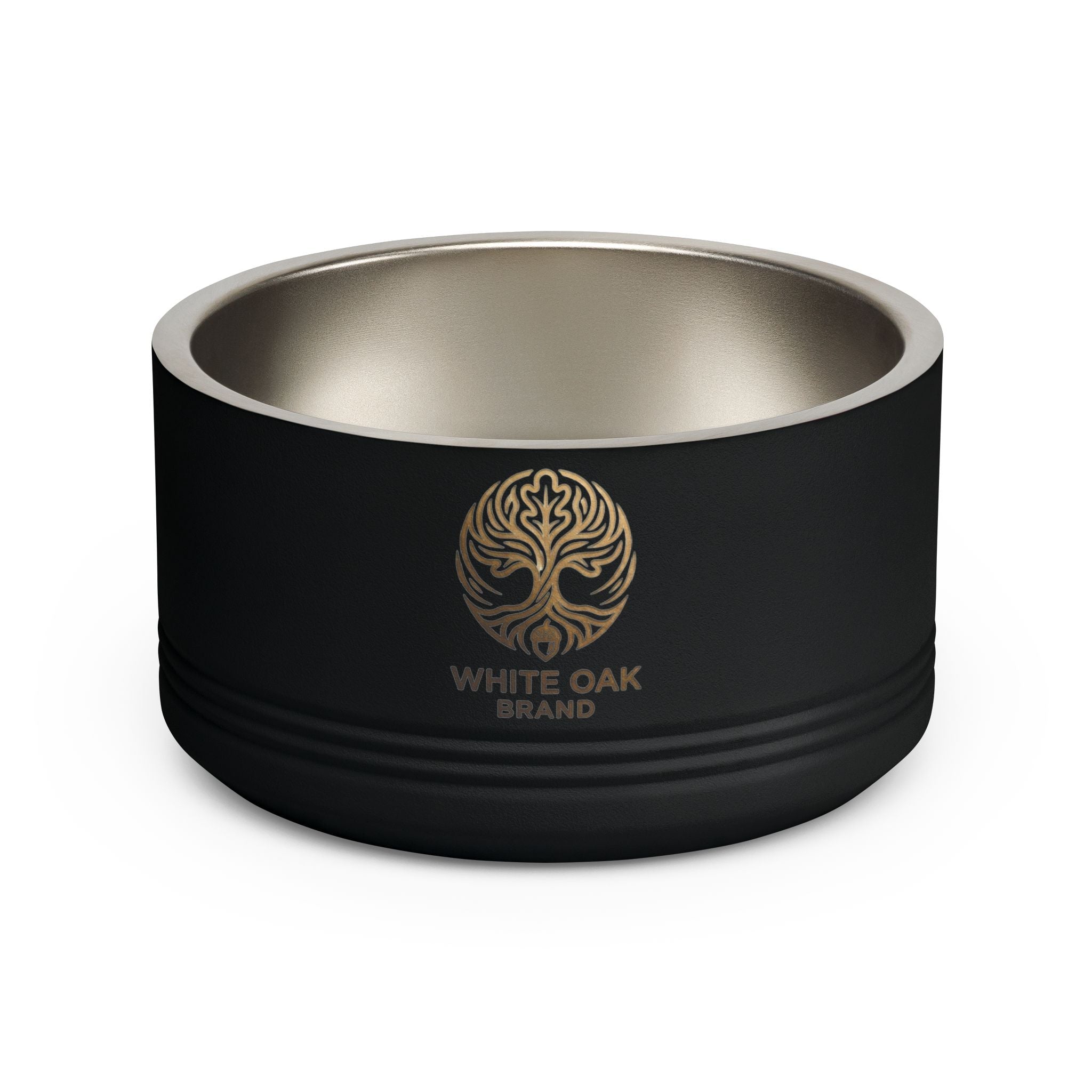 White Oak Brand Stainless Pet Bowl — 18oz Ceramic-Look Metal Dog & Cat Dish