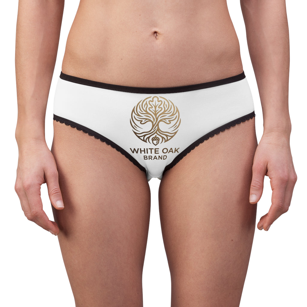 White Oak Brand Sunflower Briefs — Women's Floral Logo Underwear