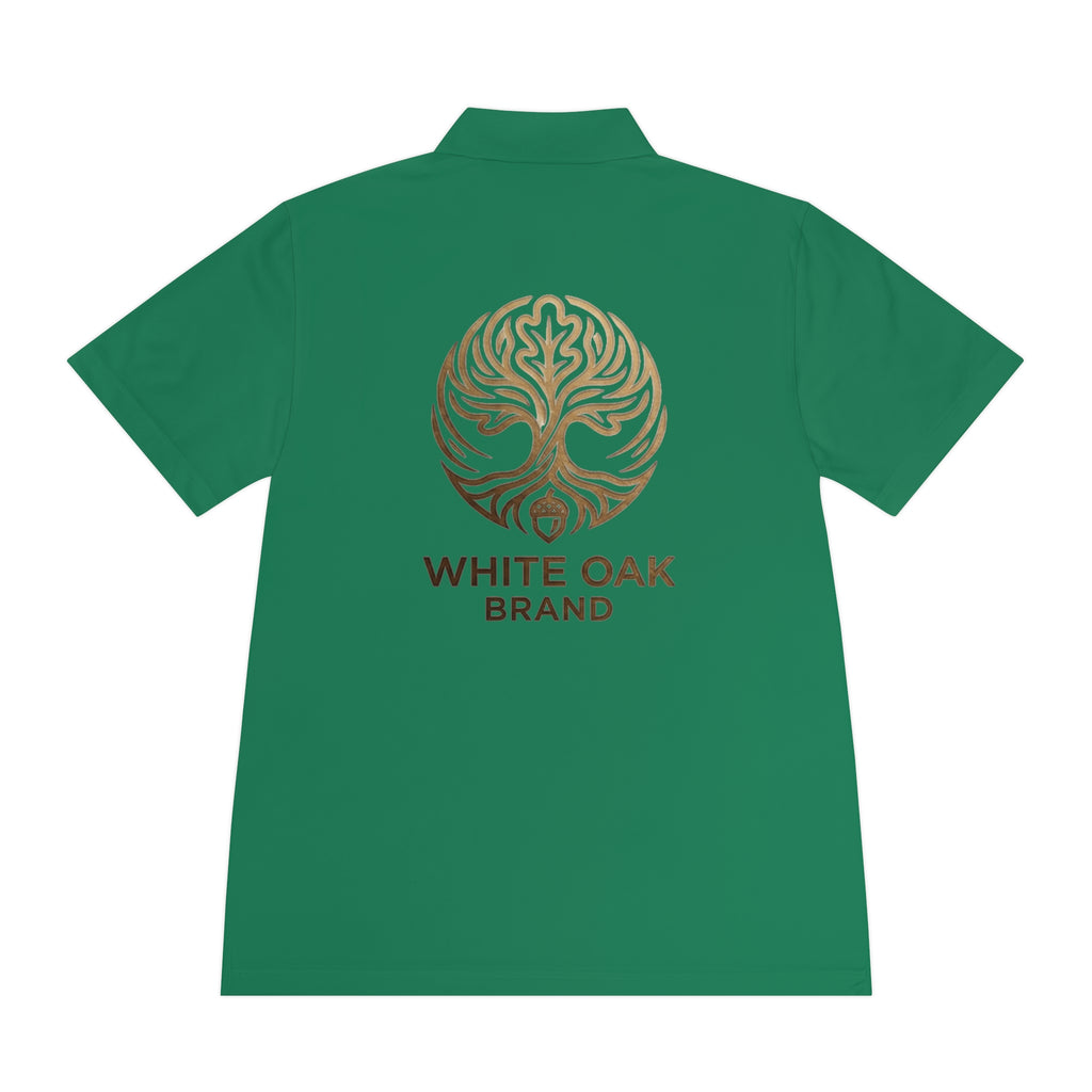 White Oak Brand Men's Polo — Embroidered Tree Logo Performance Shirt