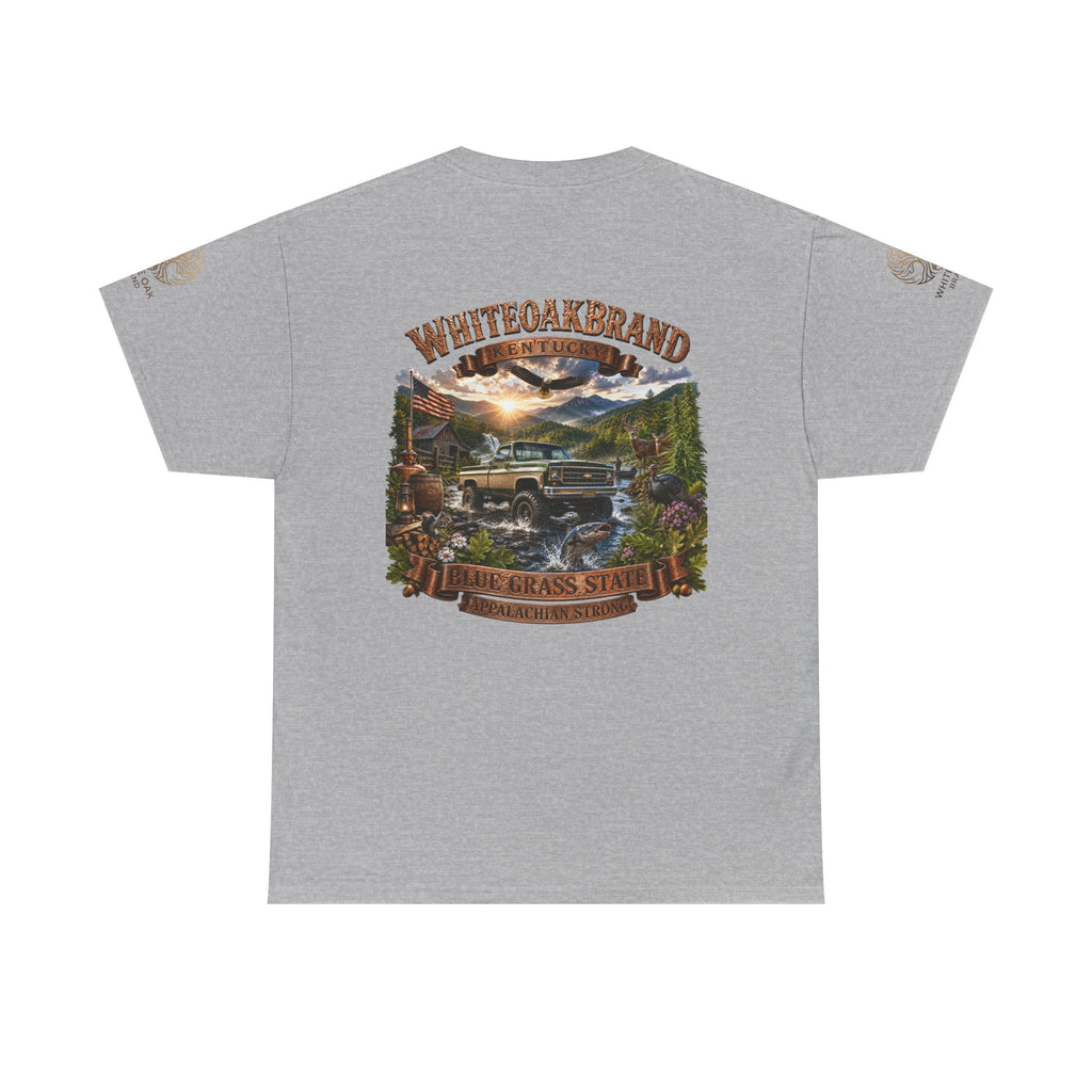 Vintage Off-Road Truck Tee — White Oak Brand "Bluegrass State" Graphic T-Shirt