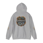 White Oak Brand Hoodie – Nature Logo Pullover with Scenic Back Emblem