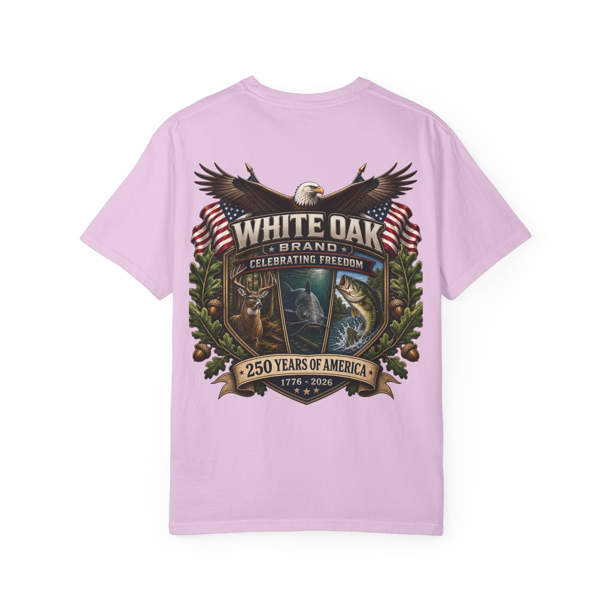 White Oak Brand Patriotic Eagle T-Shirt — "Celebrating Freedom" 250 Years of America Tee