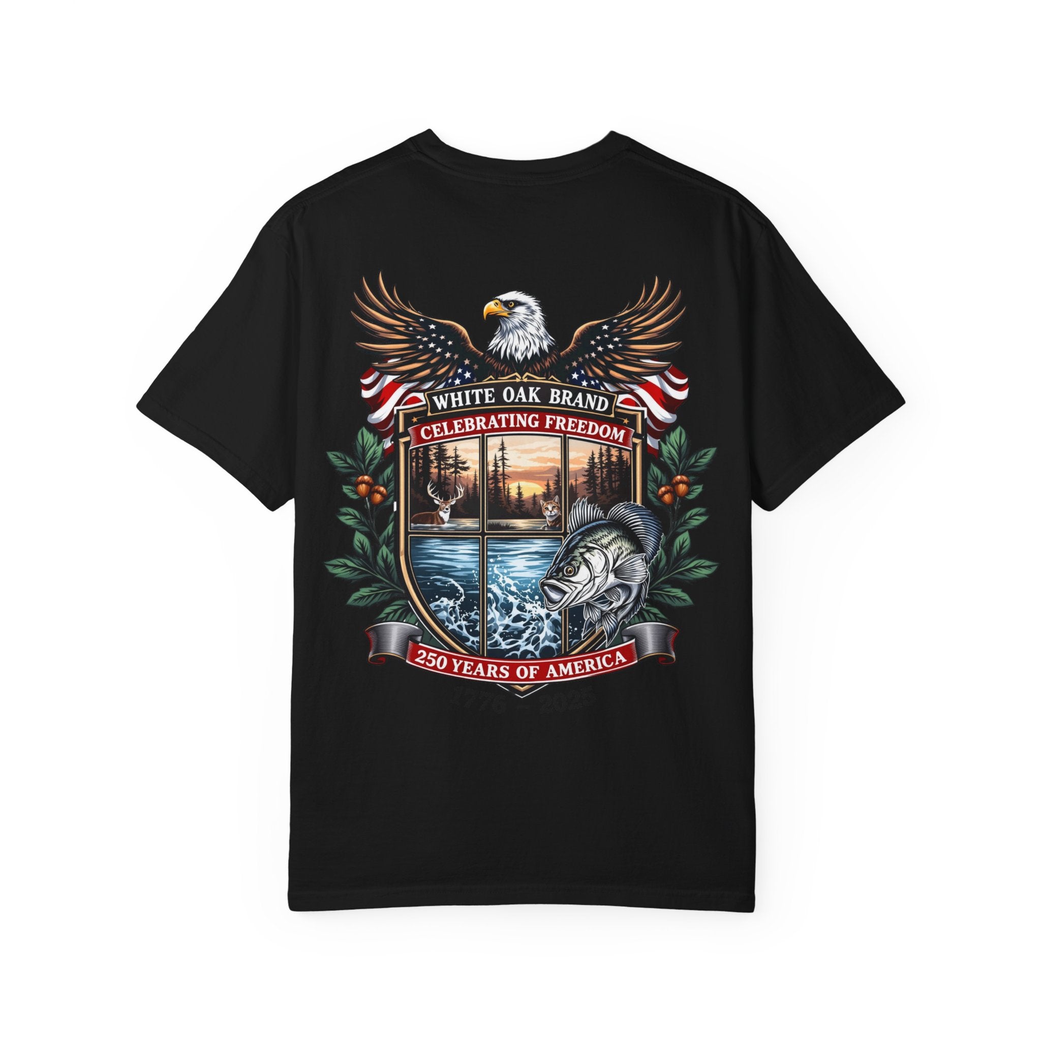 White Oak Brand Repeat Logo T-Shirt — Vintage Tree Skull Graphic Tee