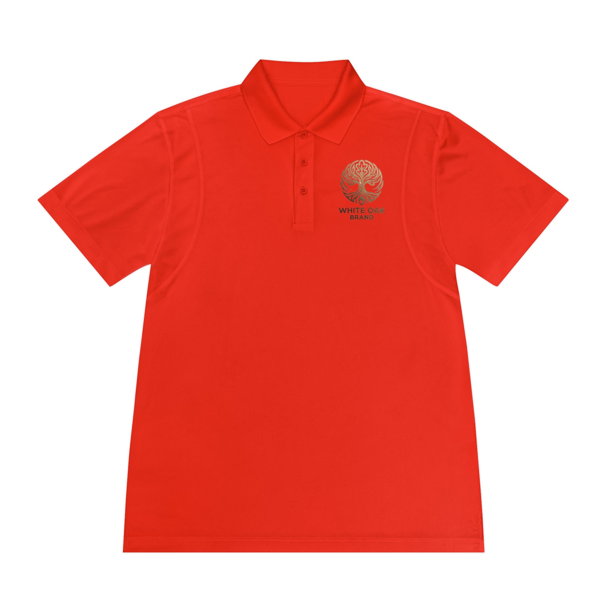 White Oak Brand Men's Polo — Embroidered Tree Logo Performance Shirt