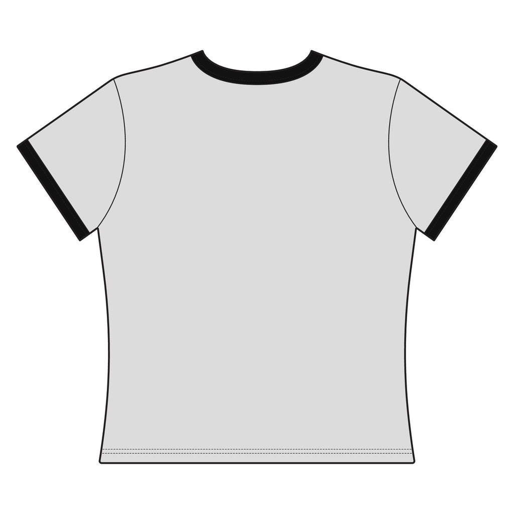 White Oak Brand Women's Ringer Tee — Retro Contrast Trim Graphic Tee