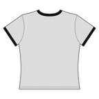 White Oak Brand Women's Ringer Tee — Retro Contrast Trim Graphic Tee