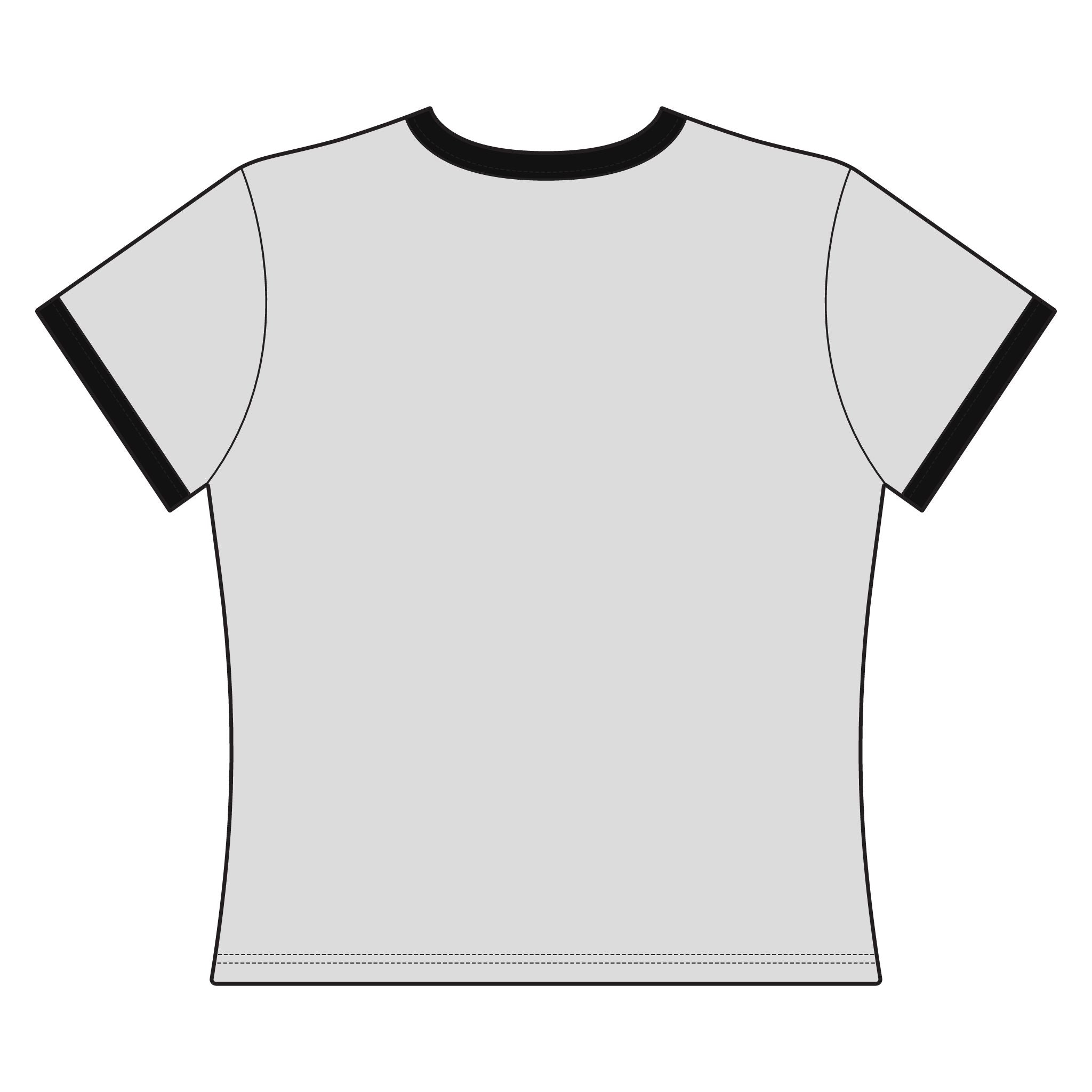 White Oak Brand Women's Ringer Tee — Retro Contrast Trim Graphic Tee