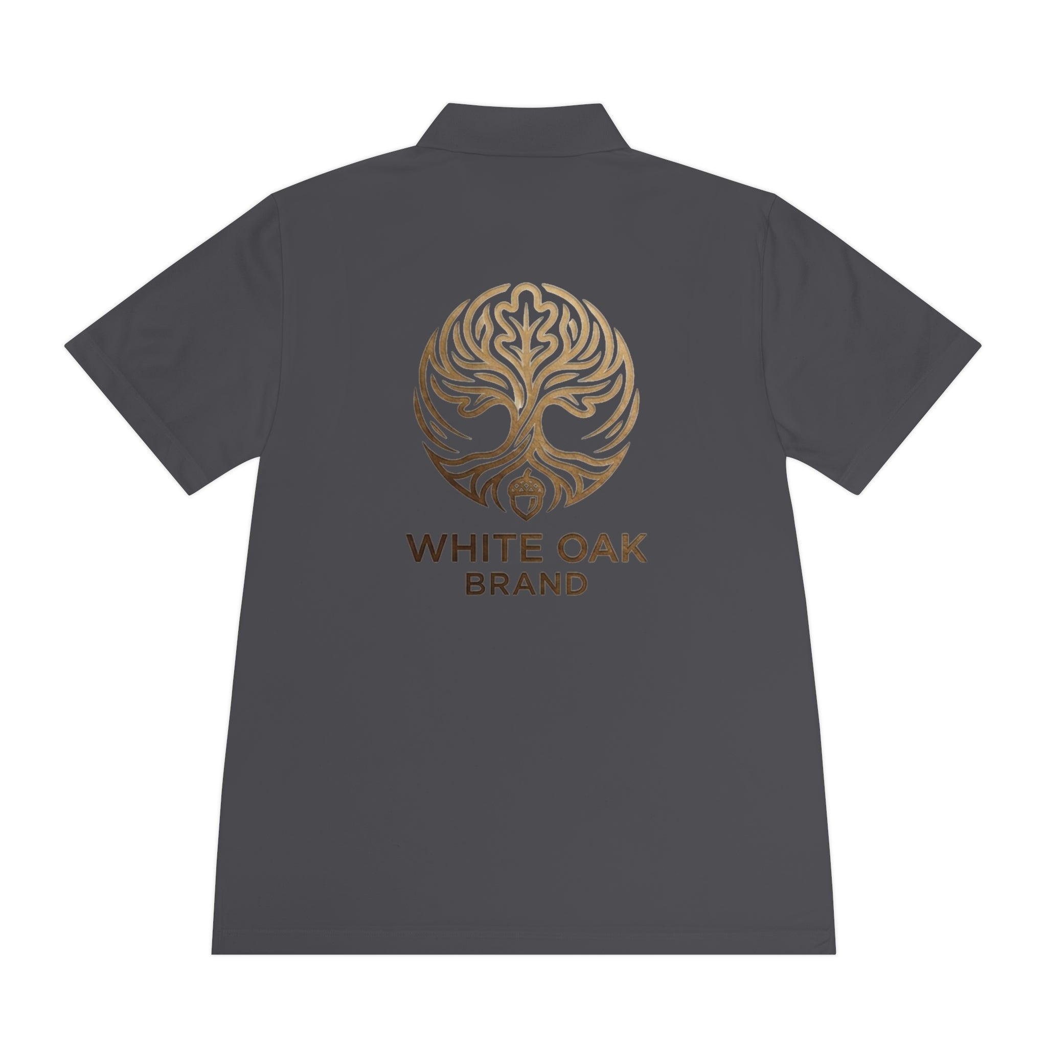 White Oak Brand Men's Polo — Embroidered Tree Logo Performance Shirt