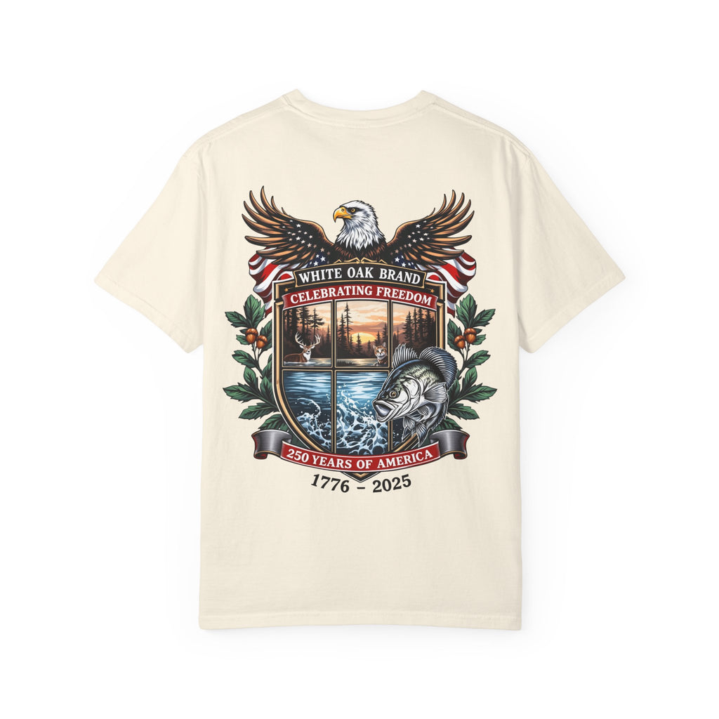White Oak Brand Repeat Logo T-Shirt — Vintage Tree Skull Graphic Tee