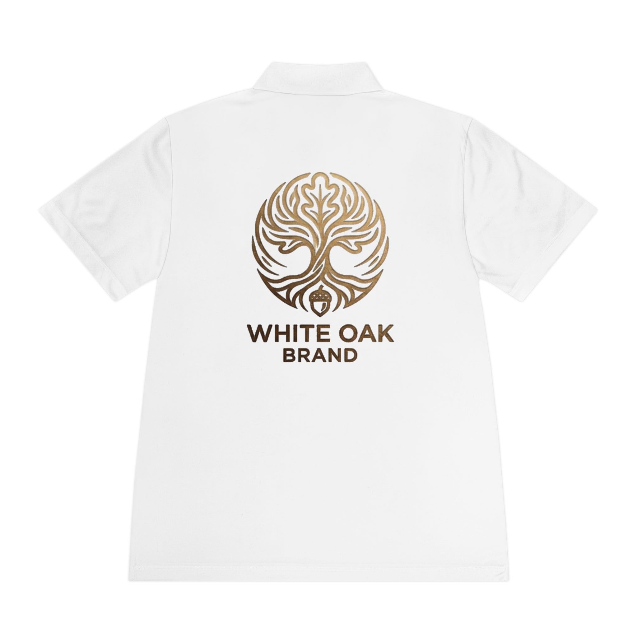 White Oak Brand Men's Polo — Embroidered Tree Logo Performance Shirt