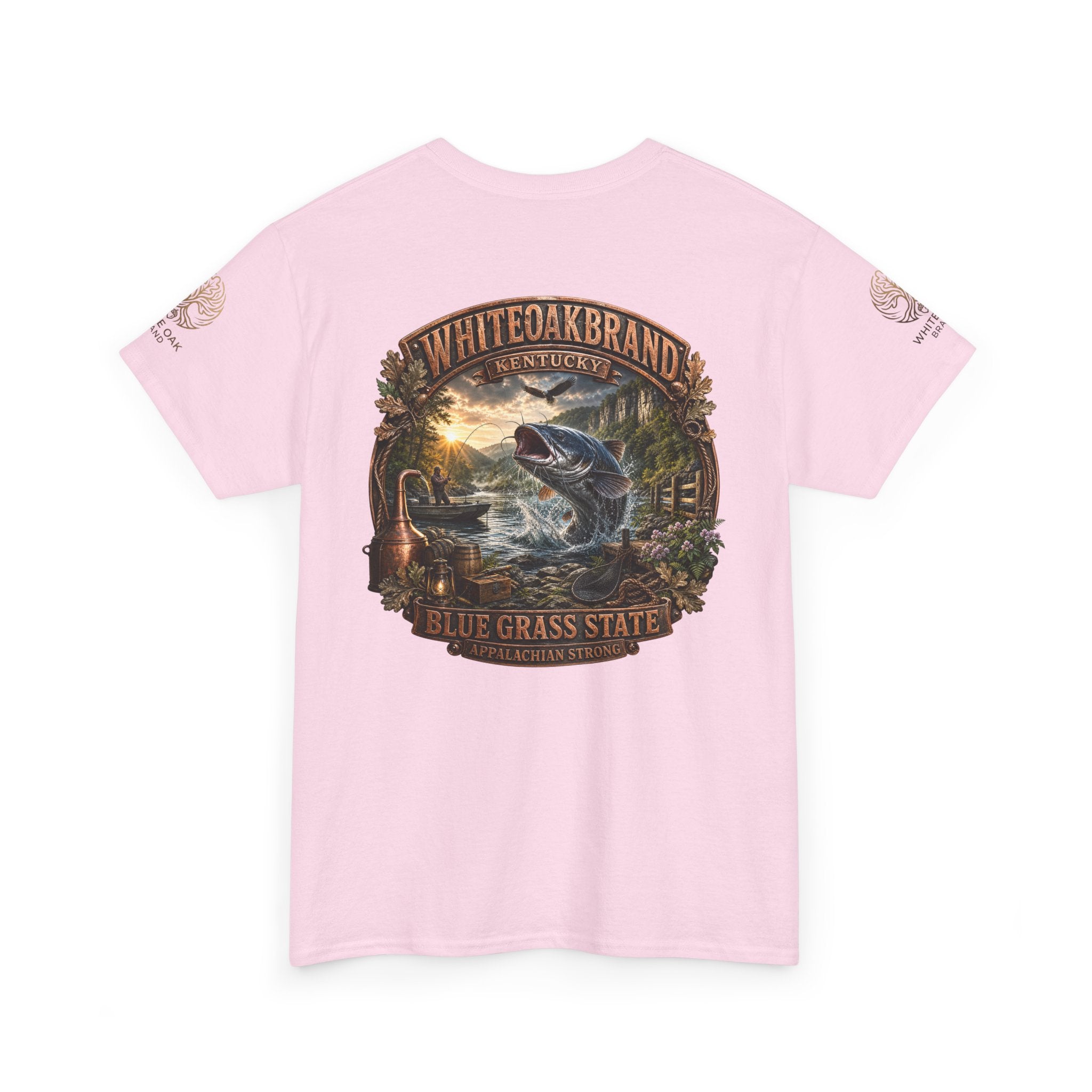 Fishing Graphic Tee — "White Oak Brand" Bluegrass State Catfish Shirt