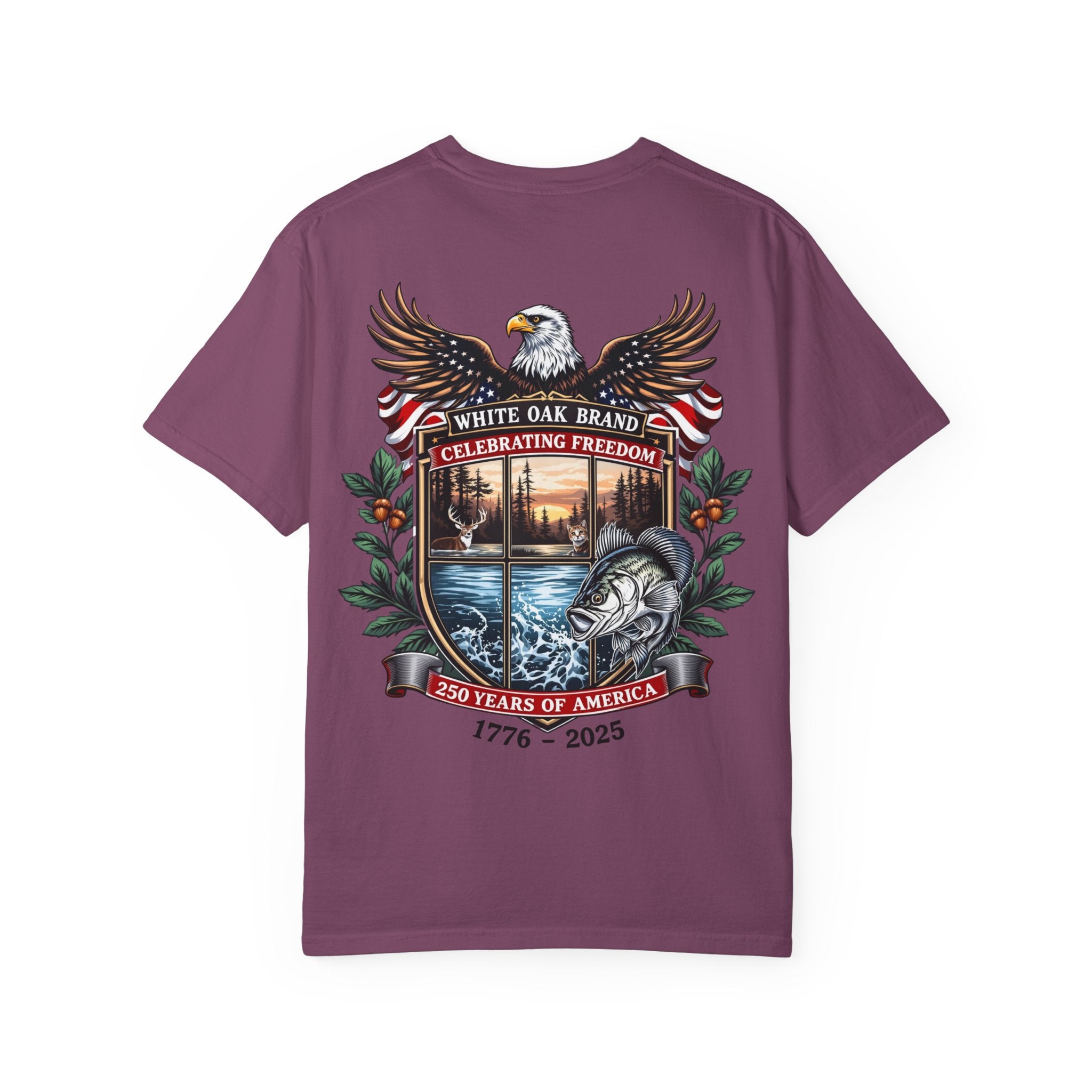 White Oak Brand Repeat Logo T-Shirt — Vintage Tree Skull Graphic Tee