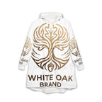 White Oak Brand Hooded Blanket — Cozy Oak Tree Logo Wearable Throw