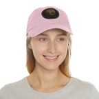 White Oak Leather Patch Dad Hat — Embossed Tree Logo Cap