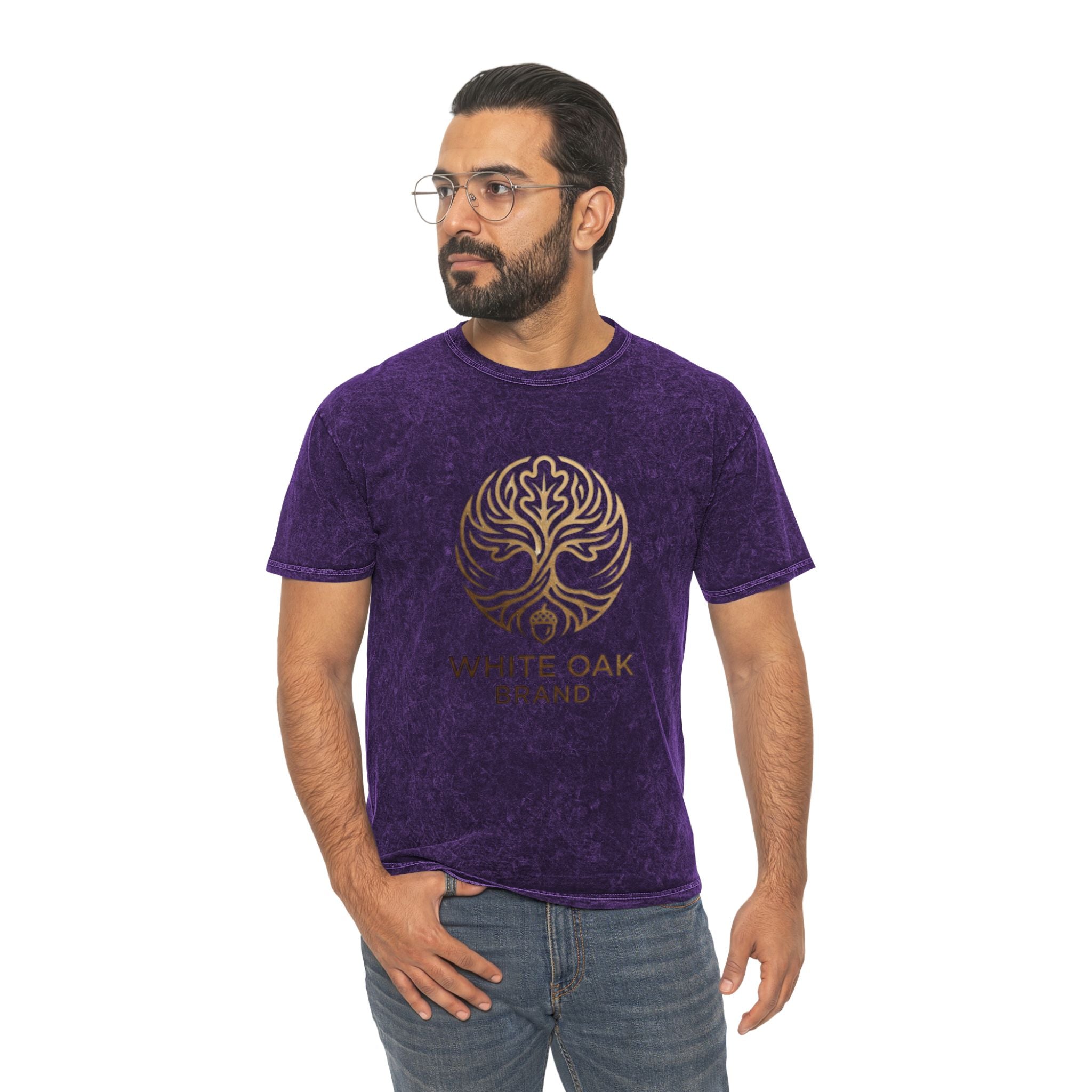 White Oak Brand Mineral-Wash Tee — Tree of Life Logo Shirt