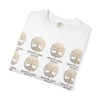 White Oak Brand Repeat Logo T-Shirt — Vintage Tree Skull Graphic Tee