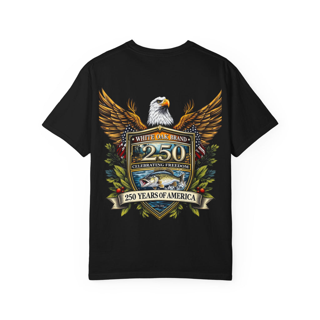 White Oak Brand Logo T-Shirt — Repeated Tree Emblem Tee