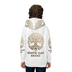 White Oak Brand Children’s Hoodie — All-Over Print Tree Logo Kids Pullover