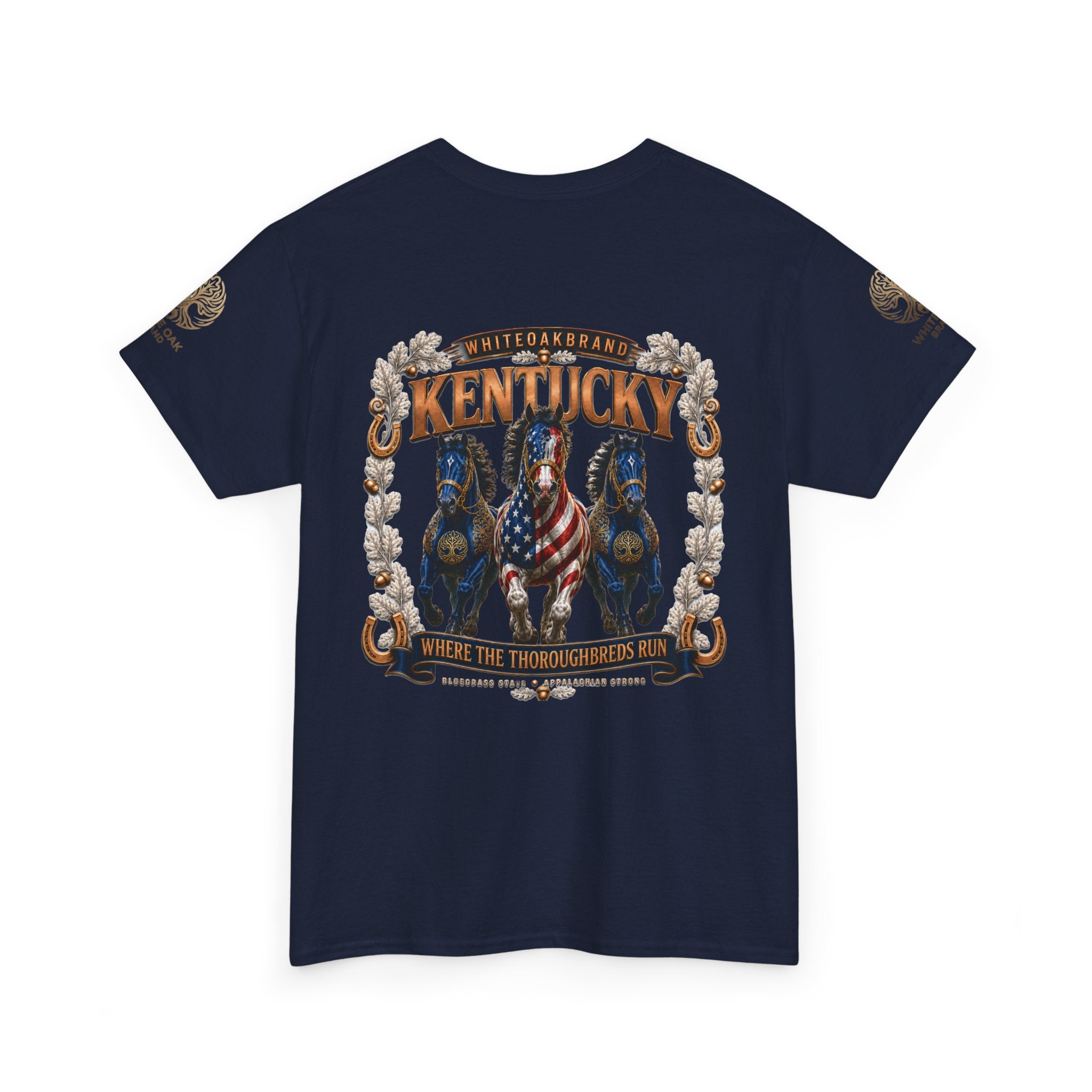 Kentucky Horse Team Graphic Tee — White Oak Bourbon Vintage-Style T-Shirt