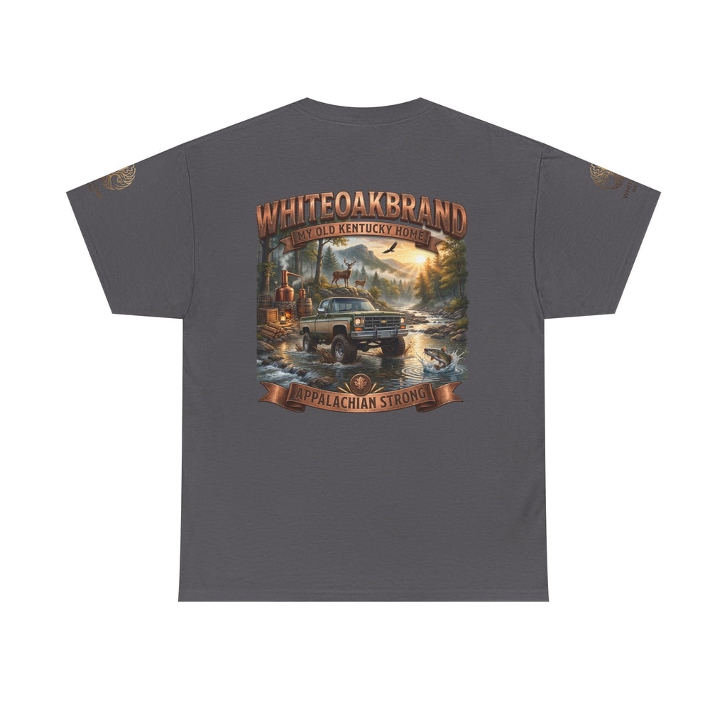 T-Shirt — White Oak Brand Appalachian Strength Graphic Tee (Truck, Mountains & River)