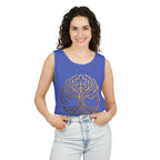 White Oak Brand Logo Tank Top — Minimal Tree Emblem Summer Tank