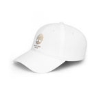 Red Low-Profile Baseball Cap — Gold White Oak Brand Tree Logo
