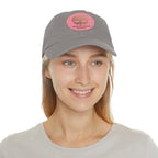 White Oak Leather Patch Dad Hat — Embossed Tree Logo Cap