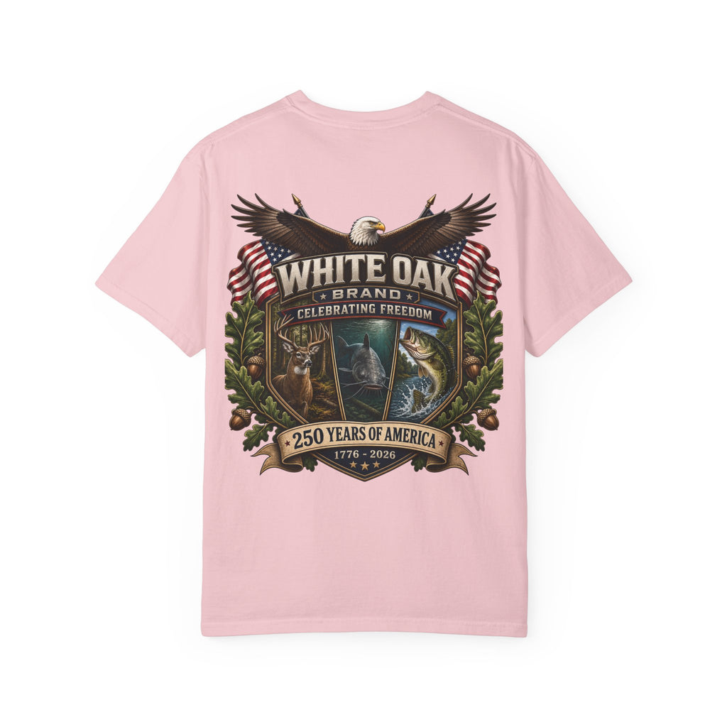 White Oak Brand Patriotic Eagle T-Shirt — "Celebrating Freedom" 250 Years of America Tee
