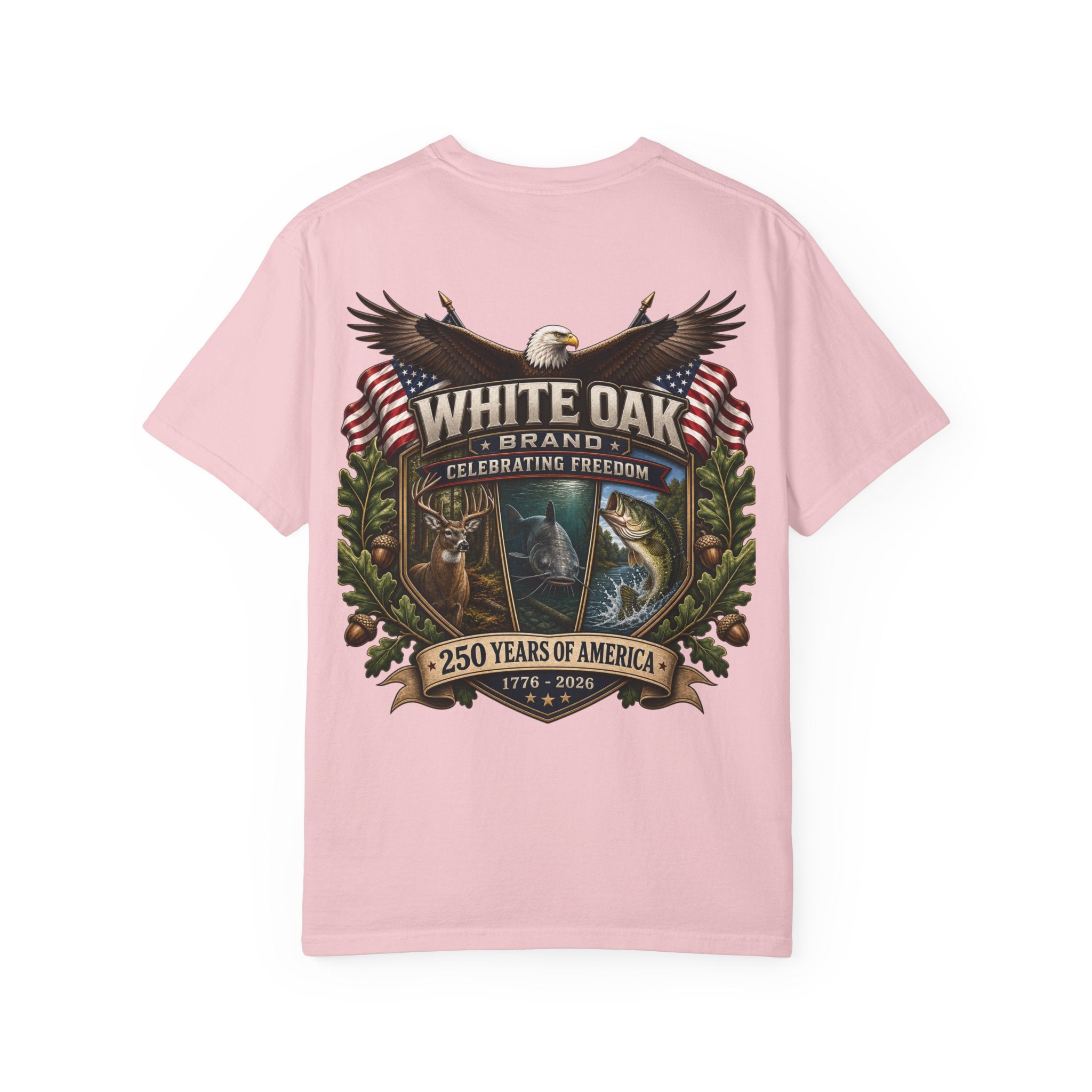 White Oak Brand Patriotic Eagle T-Shirt — "Celebrating Freedom" 250 Years of America Tee