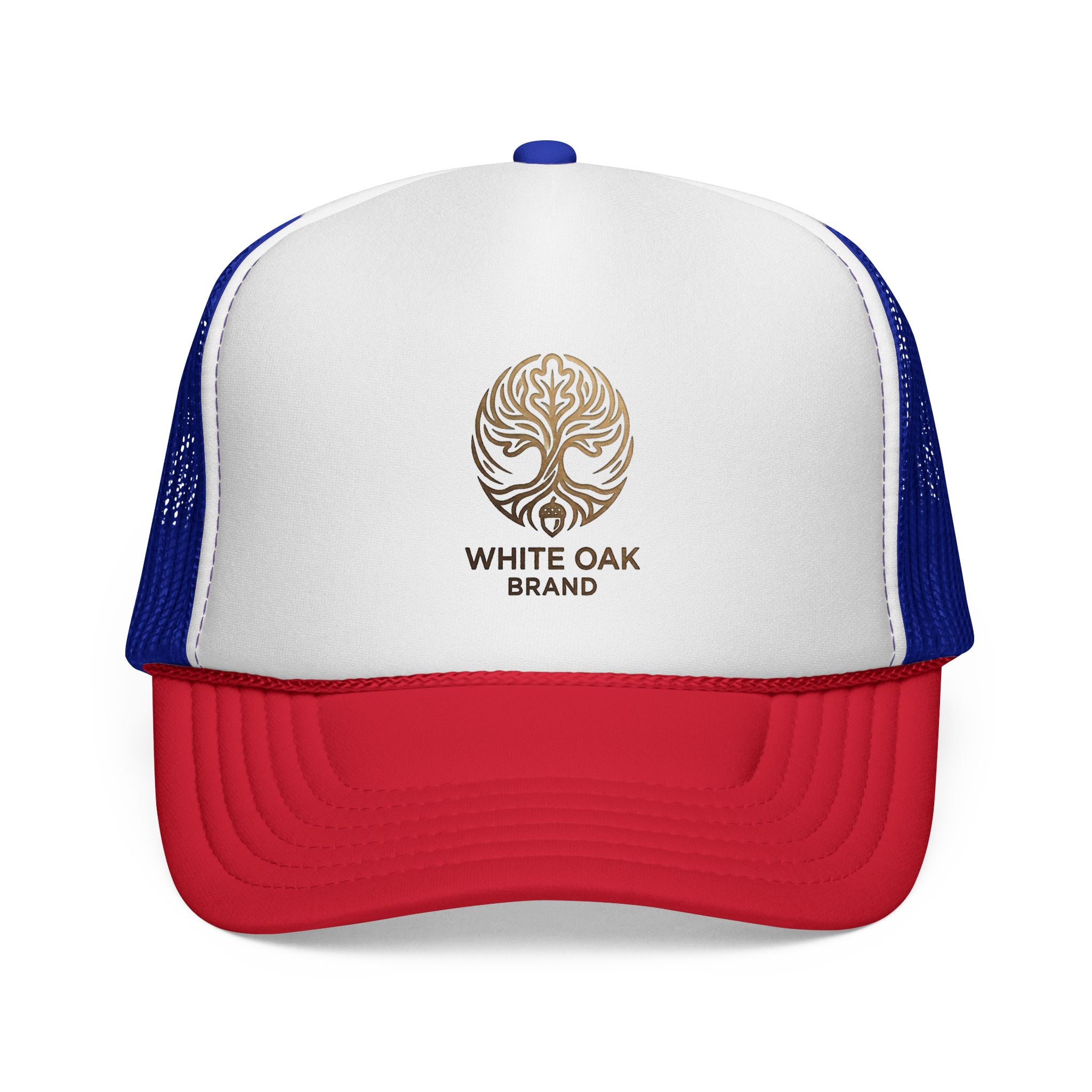 White Oak Brand Trucker Cap — Vintage Tree Logo Mesh Hat