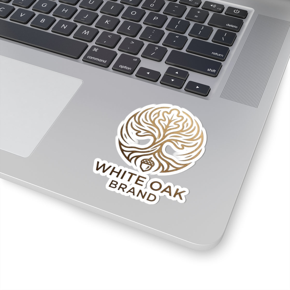 White Oak Brand Kiss-Cut Sticker — Gold Tree Logo Decal