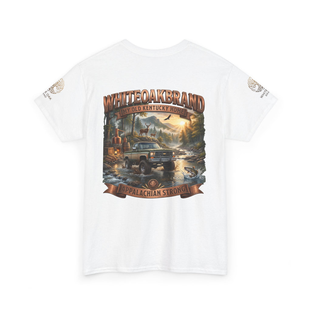 T-Shirt — White Oak Brand Appalachian Strength Graphic Tee (Truck, Mountains & River)