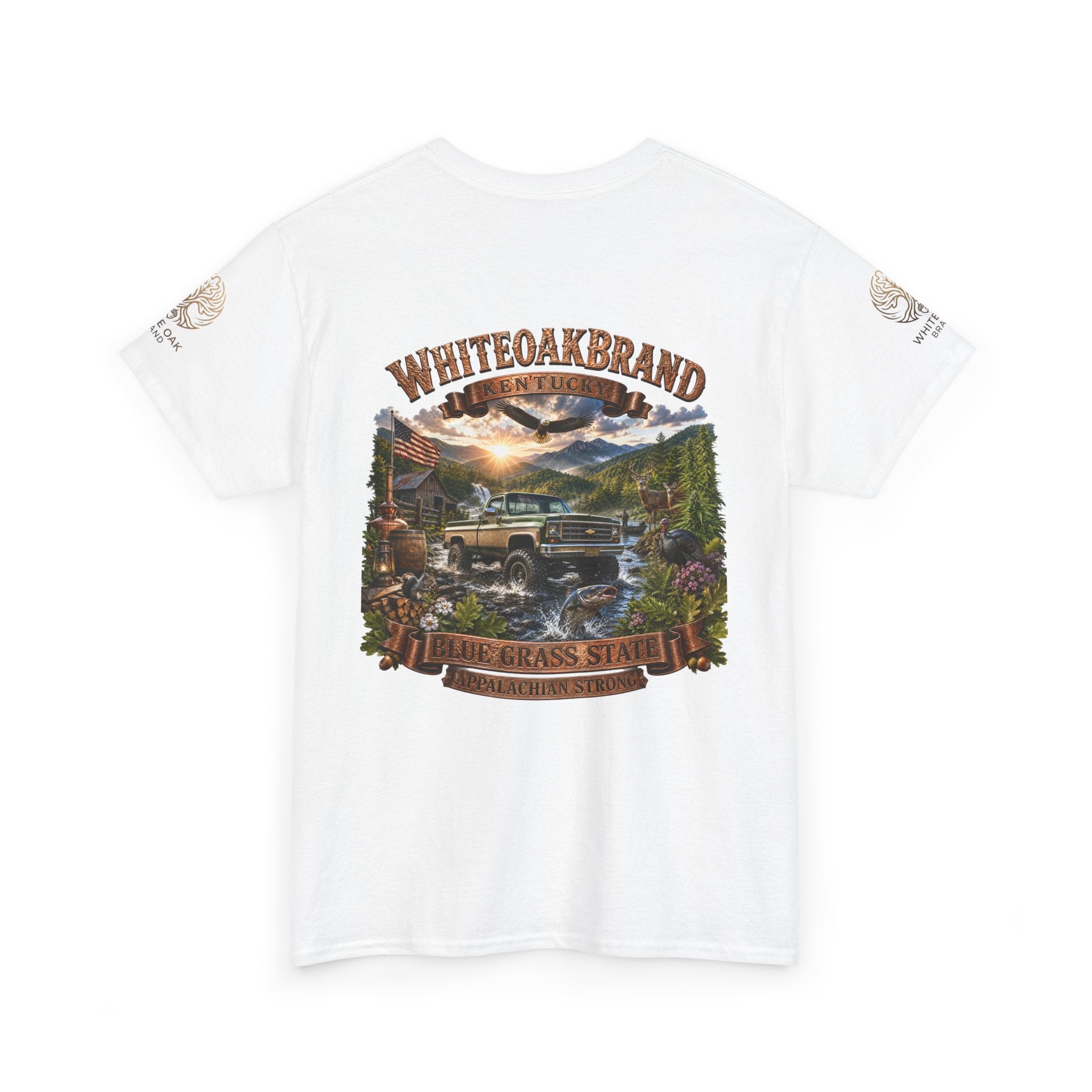 Vintage Off-Road Truck Tee — White Oak Brand "Bluegrass State" Graphic T-Shirt